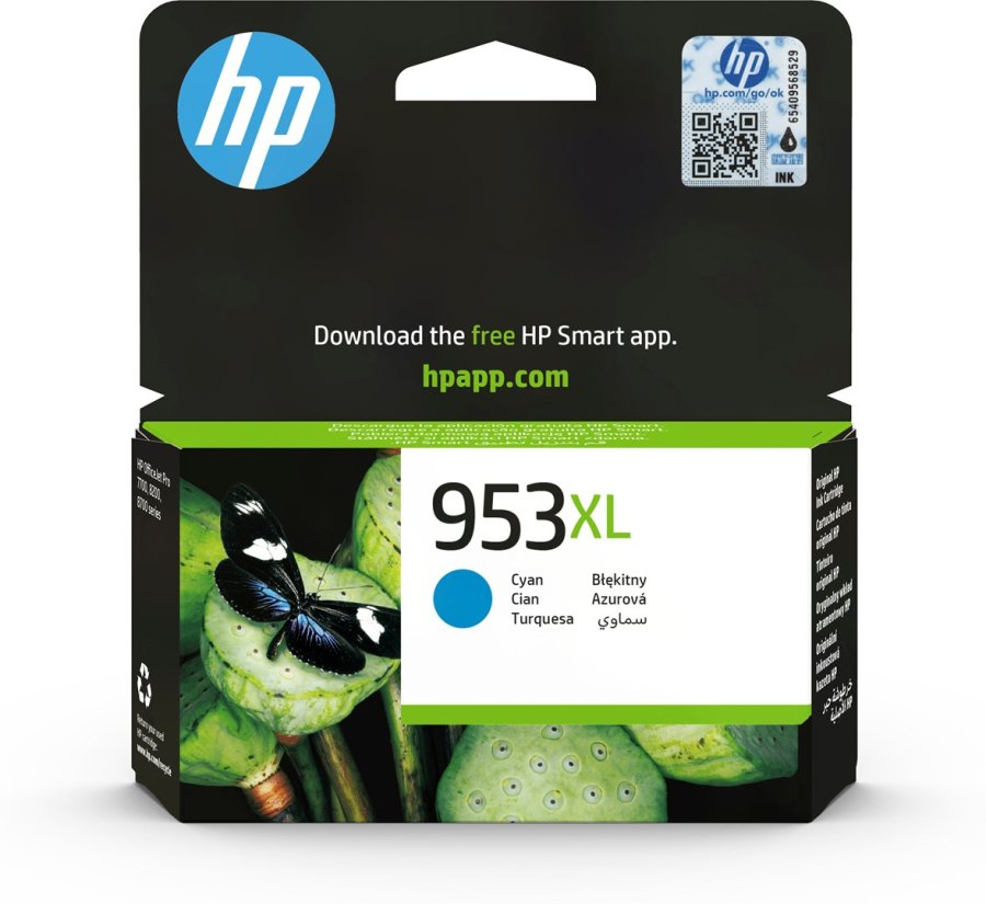 HP Original 953XL-blkpatron med hj kapacitet, cyan #3