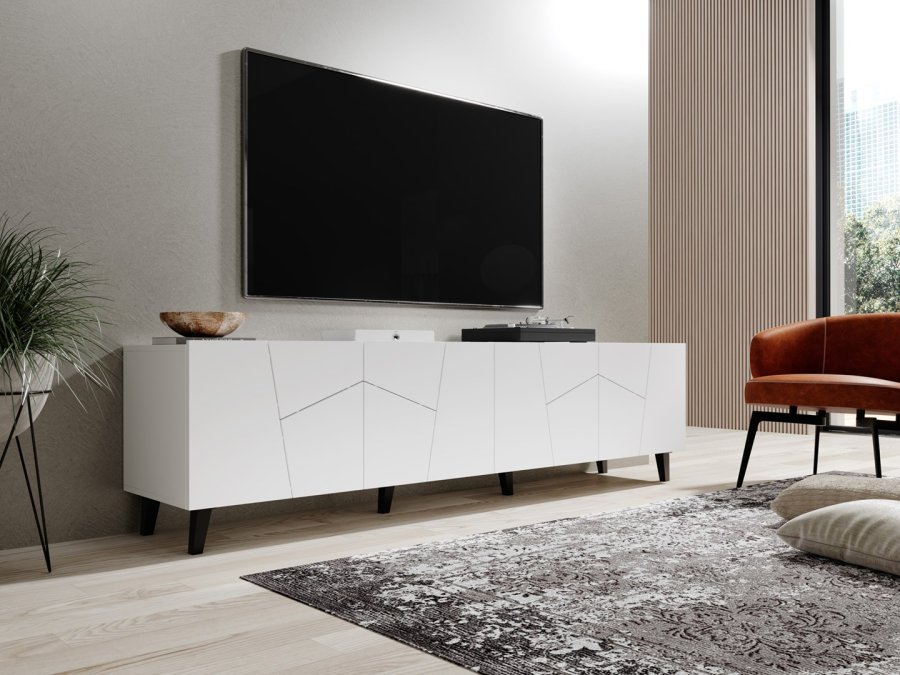 RTV-skab ETNA 200x42x52 hvid mat #5