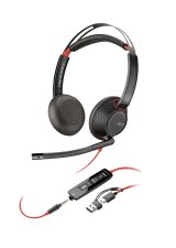 Poly Blackwire 5220 Stereo USB-C Headset +3.5mm Plug +USB-C/A Adapter #2