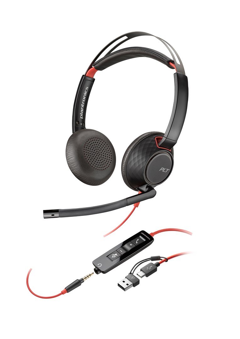 Poly Blackwire 5220 Stereo USB-C Headset +3.5mm Plug +USB-C/A Adapter #2