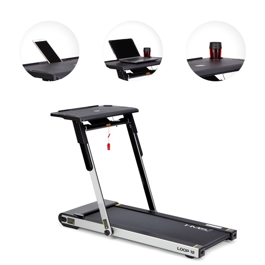 Elektrisk lbebnd med skrivebord HMS LOOP12 MULTI 1-12 km/t, gr #29