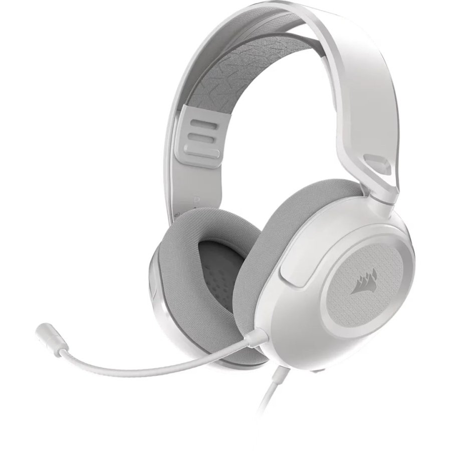 Corsair HS35 v3 Headset Ledningsf�rt Spil Hvid #1