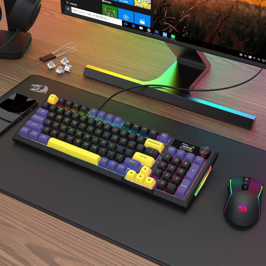 REDRAGON Glintstone K725LBY-RGB-PRO tastatur Sort #13