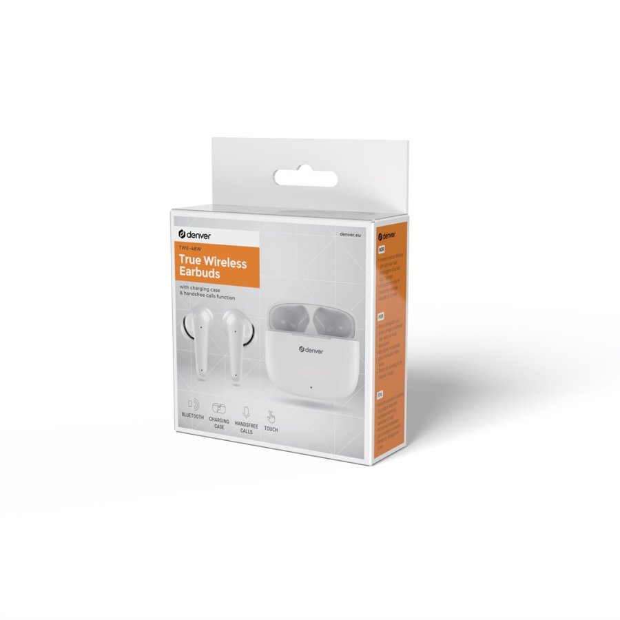 Denver TWE-48W Headset True Wireless Stereo (TWS) I rerne Opkald/musik Bluetooth Hvid #8