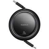 Baseus Free2Pull Udvideligt USB C til iP Ligtning hurtigopladningskabel 1 m 20 W Sort #1