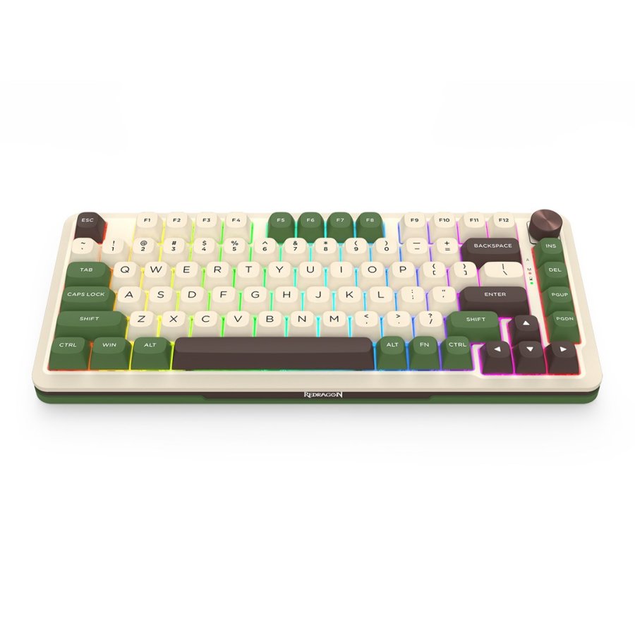 REDRAGON K681CGC-RGB-PRO Cyrus tastatur USB + RF Wireless + Bluetooth Hvid, Gr�n #3