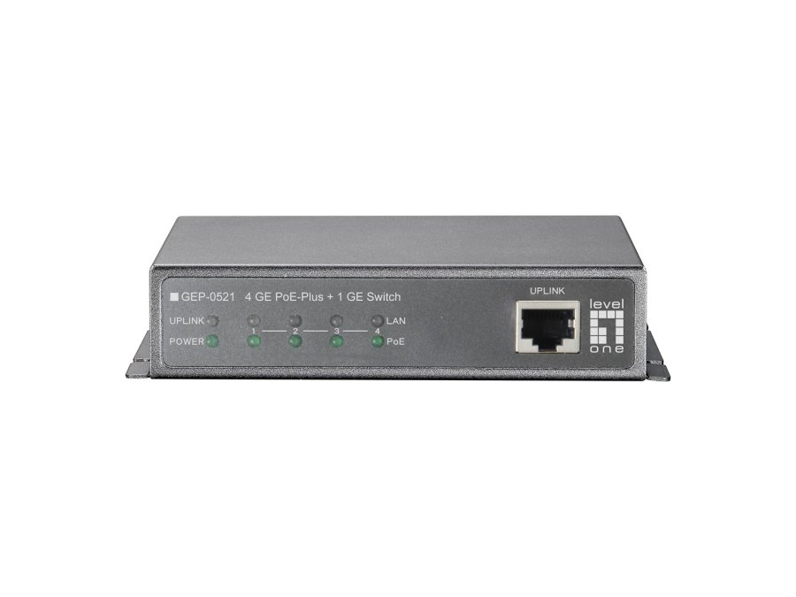 LevelOne GEP-0521 netv�rksswitch Ikke administreret Gigabit Ethernet (10/100/1000) Str�m over Ethernet (PoE) Gr� #3