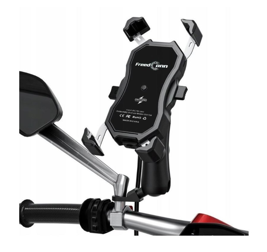 MOTORCYKEL TELEFONHOLDER FREEDCONN MC1W MED INDUKTIV OPLADER #4