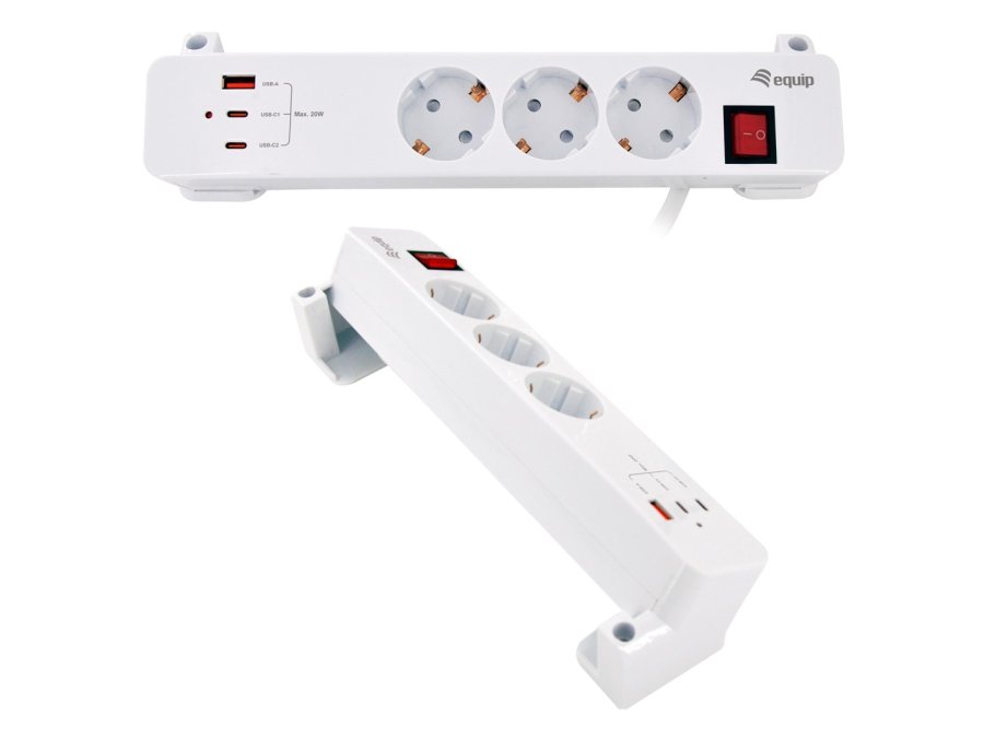 Equip 245556 stikd�se 2 m 3 AC stikkontakt(er) Indend�rs Hvid #3