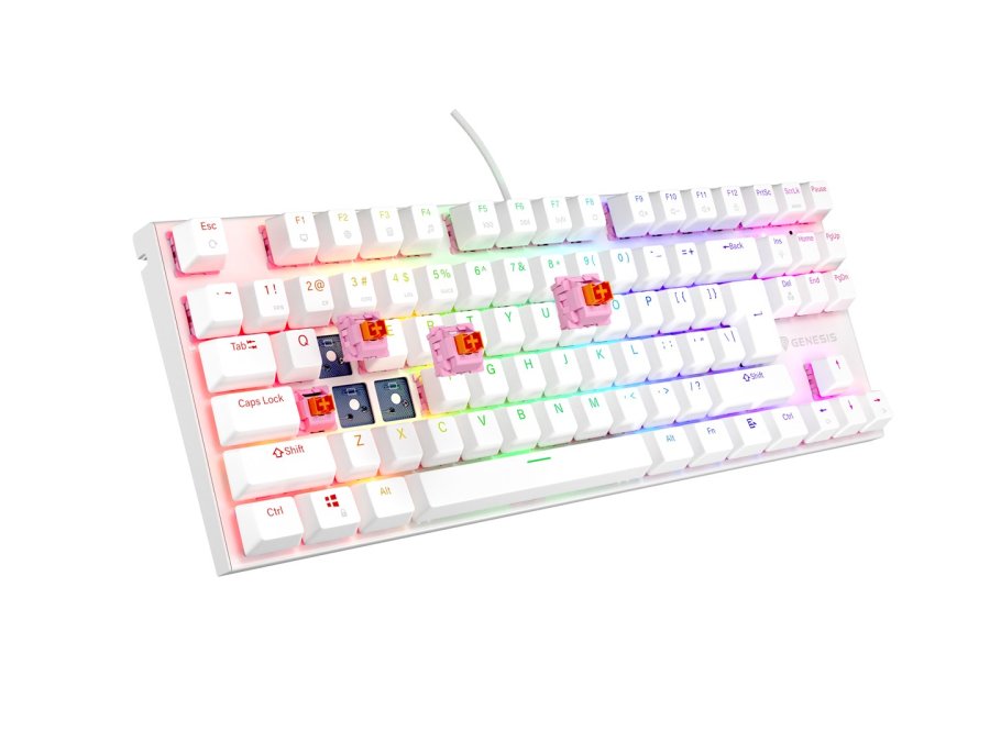 GENESIS Thor 303 TKL tastatur Spil USB QWERTY US International Hvid #8