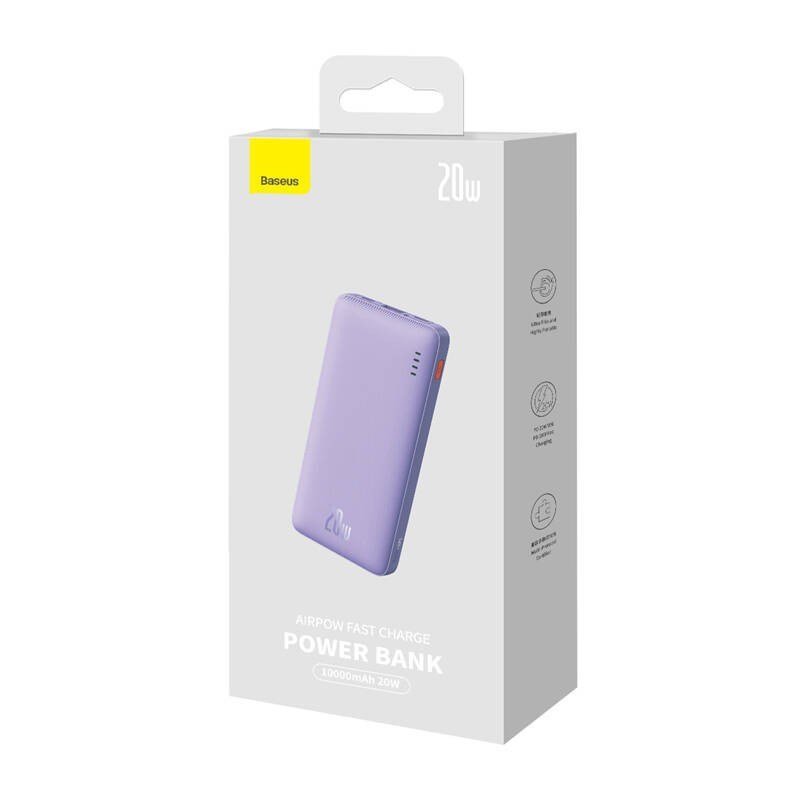 Baseus Airpow Lithium-polymer powerbank 10000 mAh 20 W Lilla #9