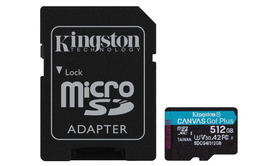 Kingston Technology 512 GB microSDXC Canvas Go! Plus Gen4 200 MB/s A2 U3 V30-kort + adapter #1