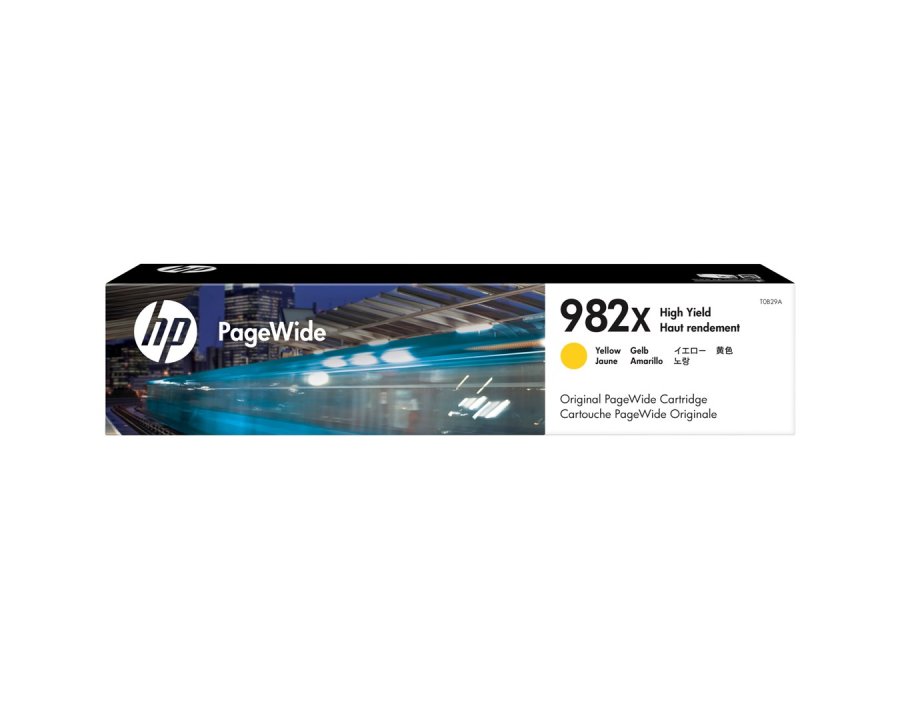 HP Original 982X PageWide-patron med h�j kapacitet, gul #1