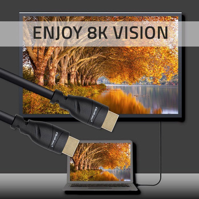 Qoltec 50353 HDMI v2.1 kabel Ultra hj hastighed 8K | 60Hz | 26AWG | GULD | 5m #7