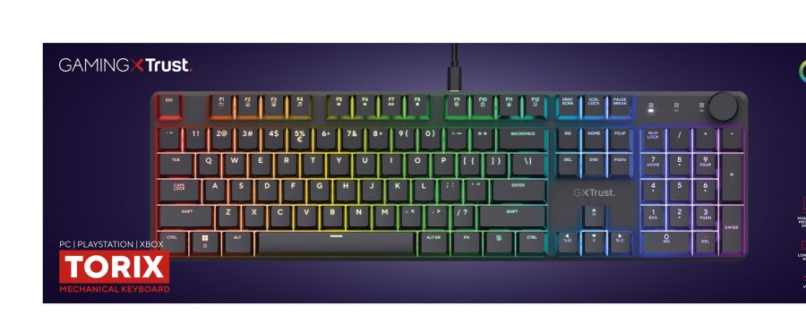 Trust GXT 866 TORIX tastatur Spil USB QWERTY US International Sort #6