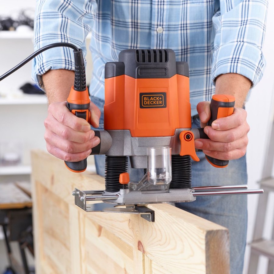 Black & Decker KW1200EKA-QS router og overfrser Sort, Gr, Orange #7