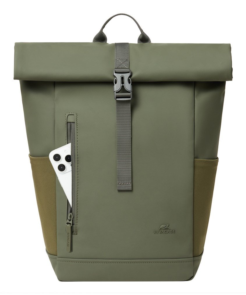 Rivacase Eden rygs�k Rejserygs�k Oliven PU-l�der, Polyester, Genanvendt polyethylenterephthalat (rPET) #9