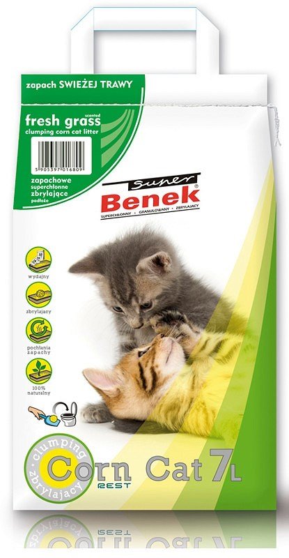 Certech Super Benek Corn Cat Fresh Grass - Klumpende majsstrelse 7 l #1