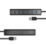 Axagon HUE-SA7BP interface hub USB 3.2 Gen 1 (3.1 Gen 1) Type-A 5000 Mbit/s Sort #11