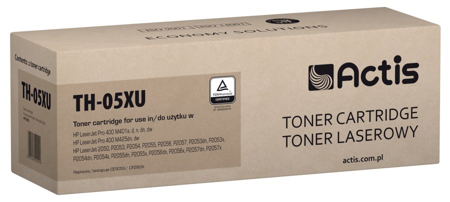 Actis TH-05XU Universaltoner til HP-printere, erstatning for HP 05X CE505X, CF280X, Standard; 7200 sider; sort #1