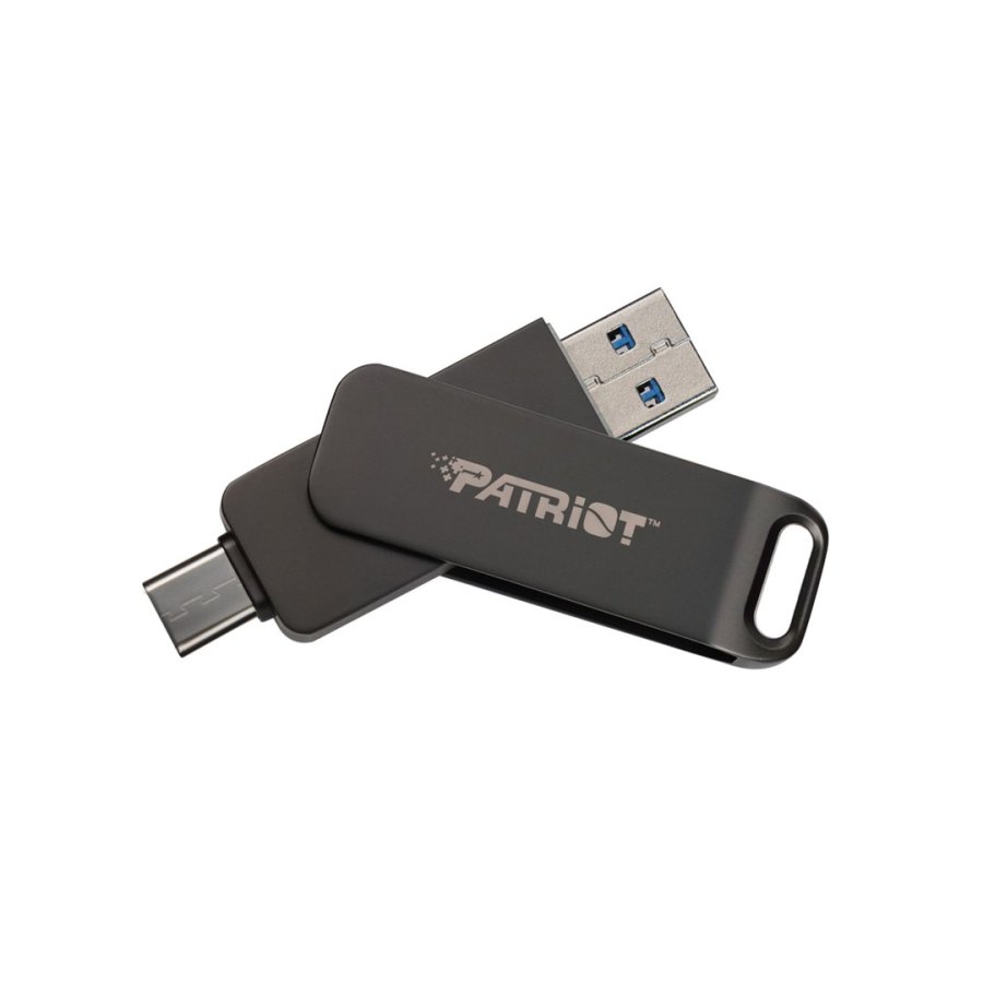 Flashdrive PATRIOT Rage R550 32GB 100 MB/S USB A+C Drejeligt design (PE32GR550DSAD) Sort #4