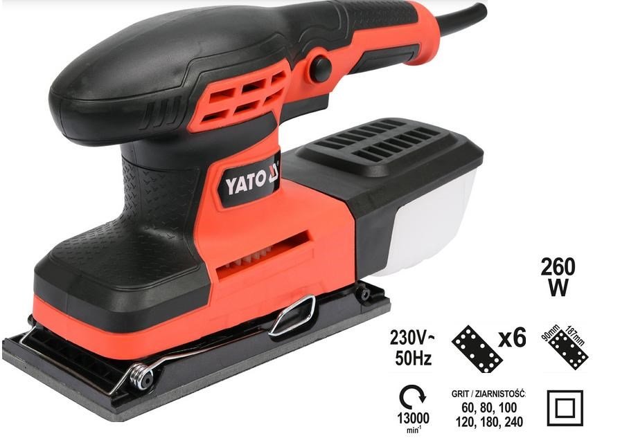 Yato YT-82230 transportabel slibemaskine Excentersliber Sort, Orange 260 W #5