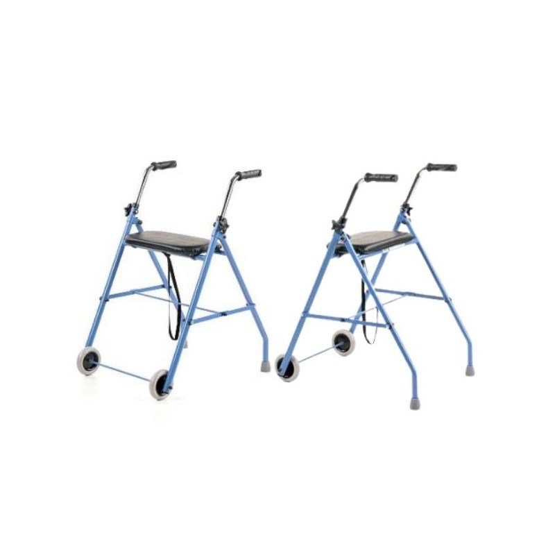To-hjulet rehabiliteringshjlpemiddel - rollator Bl sort #2