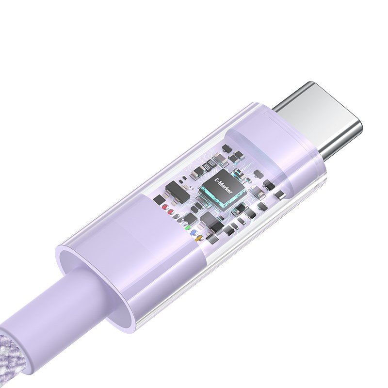 Baseus Gem USB C til USB C hurtigopladningskabel 2 m 100 W Lilla #4