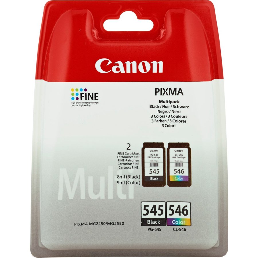 Canon PG-545/CL-546 blkpatron 2 stk Original Standard udbytte Sort, Bl, Magenta, Gul #1