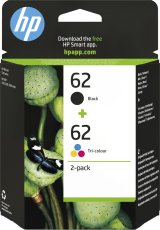 HP Originale 62-blkpatroner, sort/trefarvet, 2-pak #1
