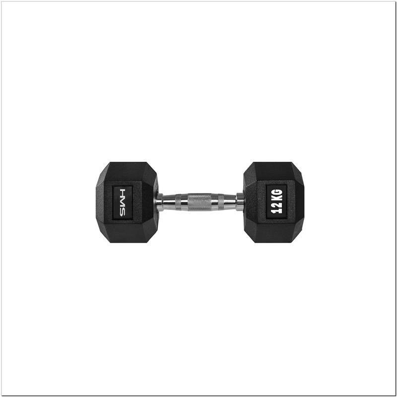 HMS Fitness HEX PRO 12 Hndvgt med fast vgt 12 kg 1 stk #1