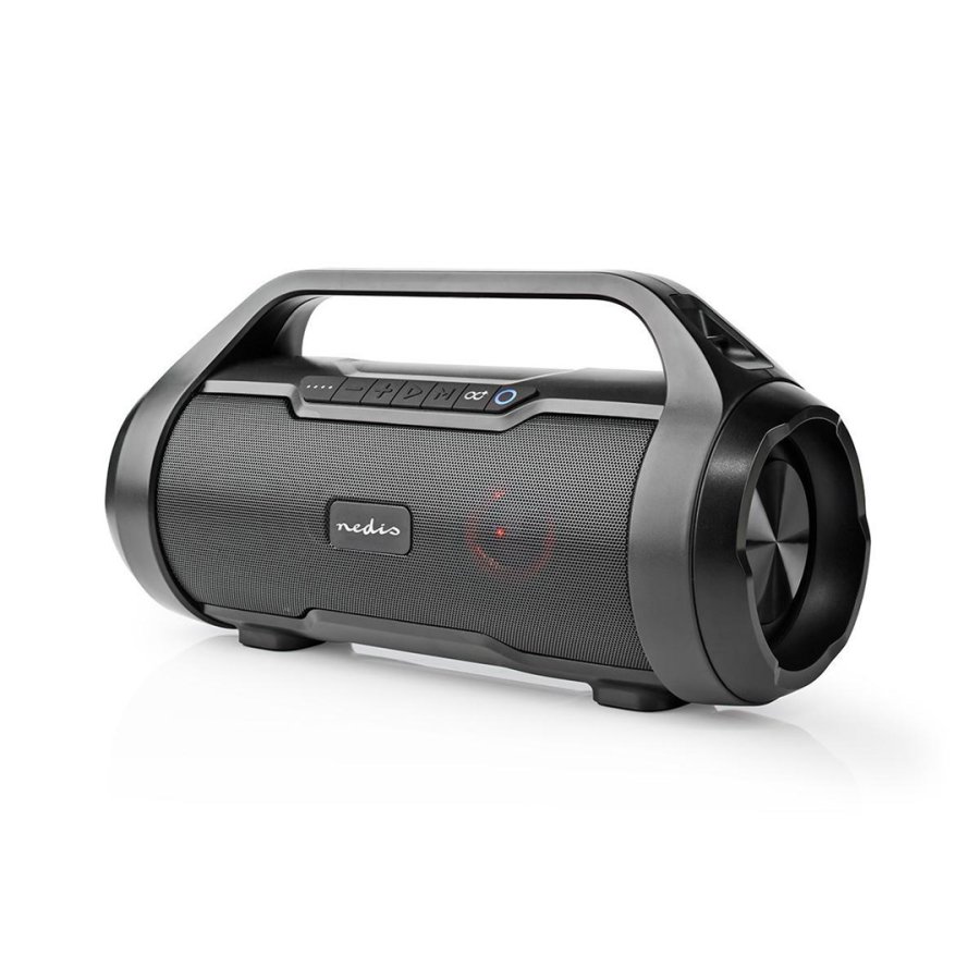 Bluetooth Party Boombox | 6 timer | 2.0 | 120 W | Medieafspilning: AUX / Micro SD / USB | IPX5 | Kan parres | Brehndtag | Fest lys | Sort #17
