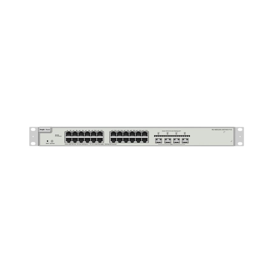 Ruijie Networks RG-NBS5200-24GT4XS-P-V2 netv�rksswitch Administreret L3 Gigabit Ethernet (10/100/1000) Str�m over Ethernet (PoE) 1U Gr� #2