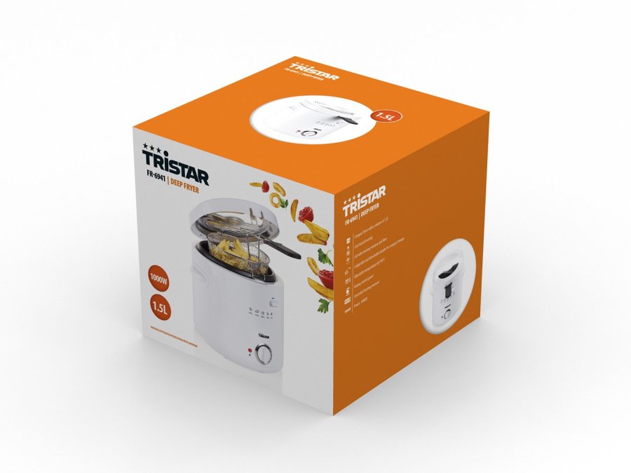 Tristar FR-6941 frituregryde Enkelt 1,5 L Enkeltstende 1000 W Hvid #8