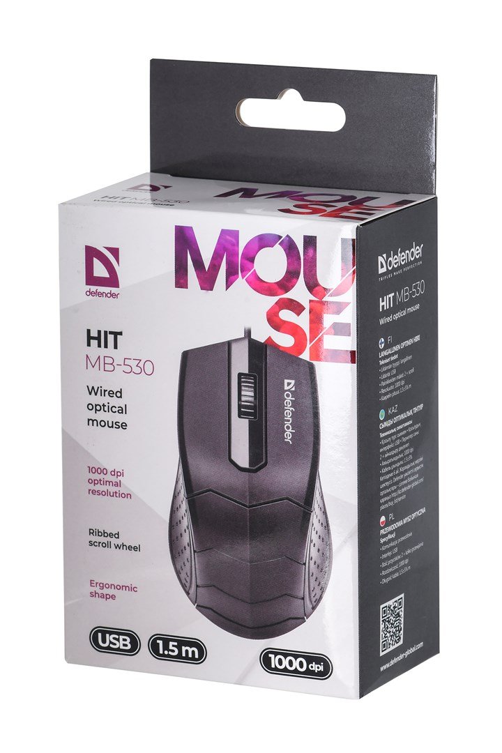 MOUSE DEFENDER HIT MB-530 SORT OTPICAL 1000dpi 3P #7