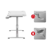 Huzaro Hero 2.6 Hvidt gaming-skrivebord #6