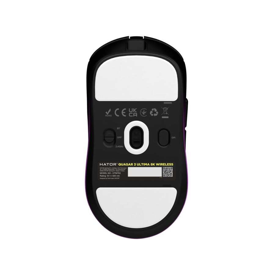 HATOR Quasar 3 Ultima 8K Wireless mus Spil H�jre h�nd RF Wireless + Bluetooth + USB Type-C Optisk 30000 dpi #3