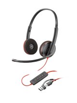 Poly Blackwire 3220 Stereo USB-C Headset +USB-C/A Adapter #1