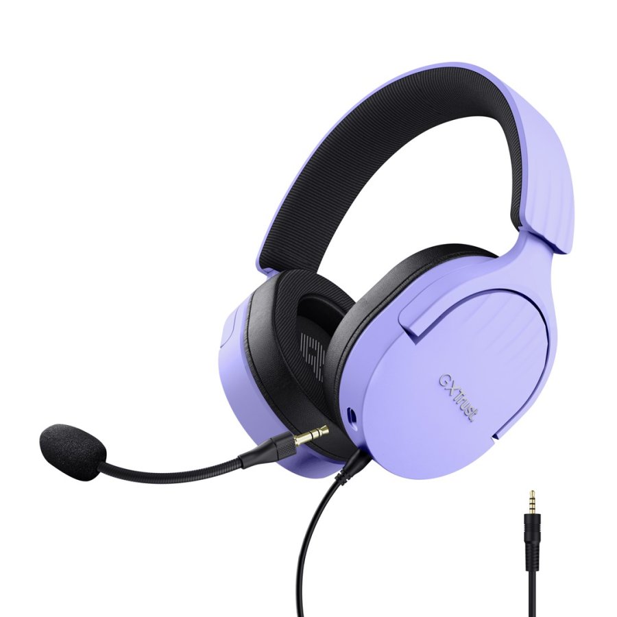 Trust GXT 489P FAYZO Headset Ledningsf�rt Spil Sort, Lilla #1