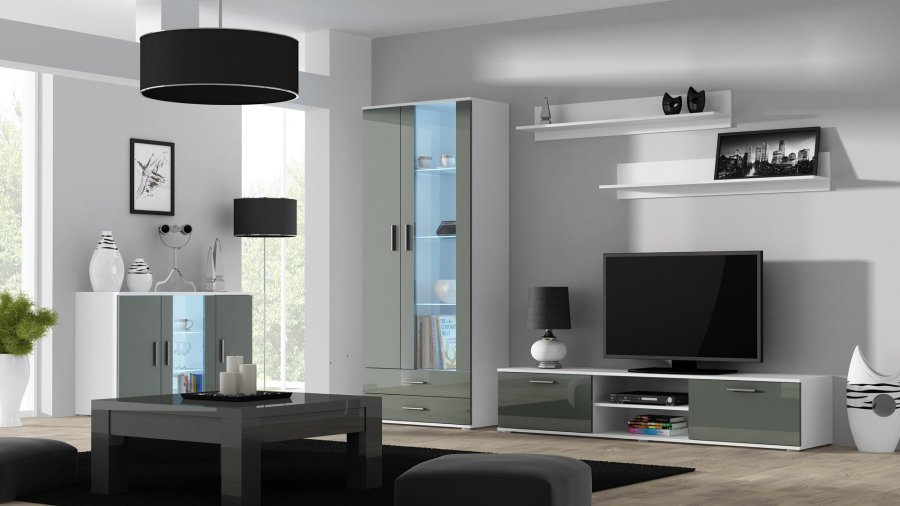 Cama SOHO RTV180BI/SZ TV stativ & underholdningscenter 1 hylder #3