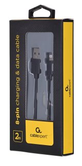 Gembird CC-USB2-AMLM-2M Lightning kabel Sort #4