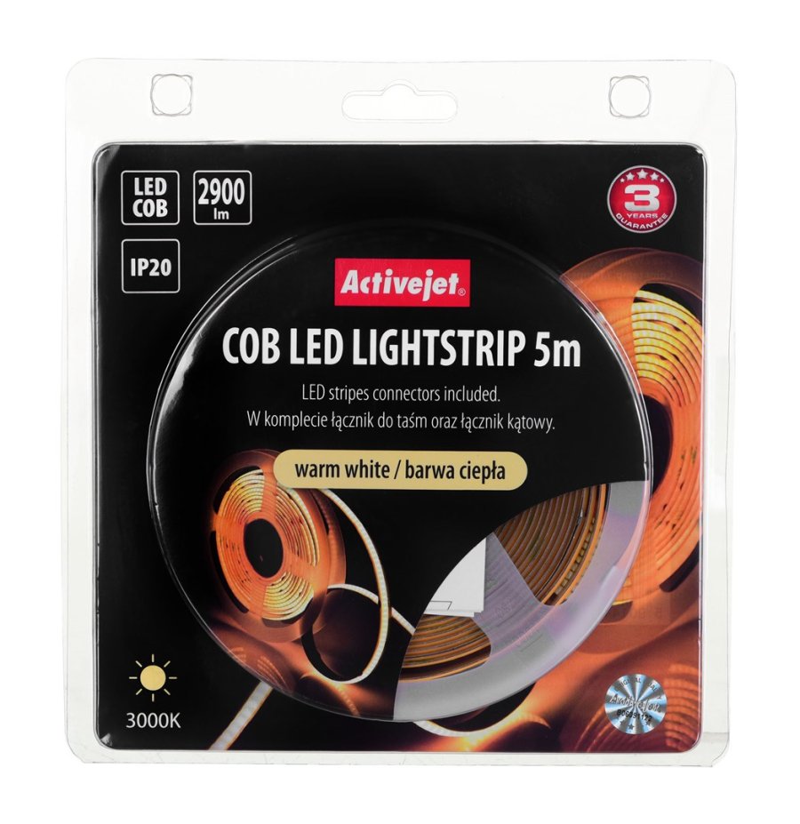 Activejet AJE-COB 5m ciep led strips Universal stribelys Indendrs #9