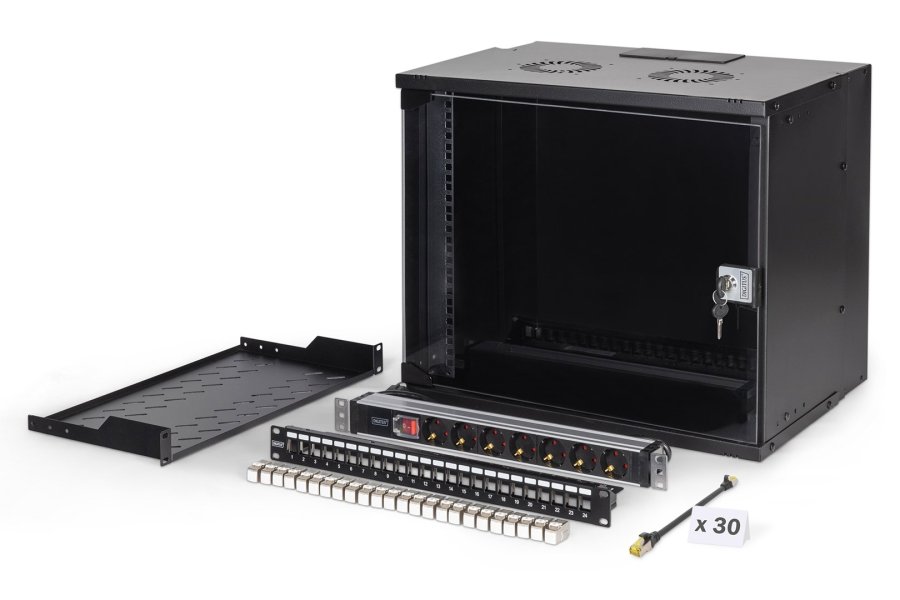 Digitus DN-49205-SET stativ 9U V�gmonteret stativ Sort #1