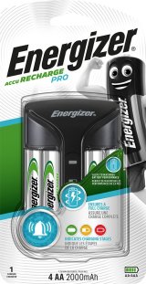Energizer Pro ACU HR6 POW batterioplader + 2 AA 2000 mAh batterier #1