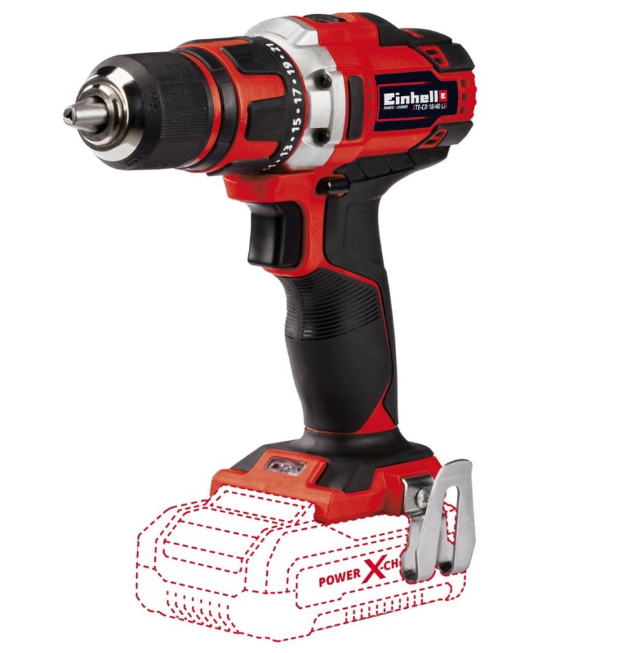 Einhell TE-CD 18/40 Li-Solo 1500 rpm Nglefri 1,1 kg Sort, Rd #1
