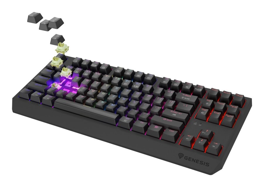 GENESIS Thor 230 TKL tastatur Spil USB + RF Wireless + Bluetooth QWERTY US engelsk Sort #19