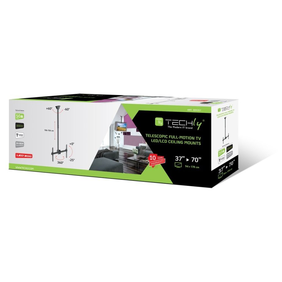 Techly ICA-CPLB 946L skrmbeslag til skiltning 177,8 cm (70