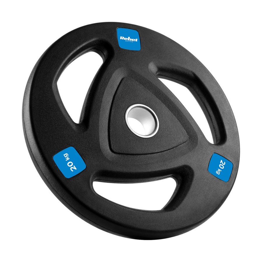 Rubberized cast iron weight 20kg, Olympic bore 51mm, REBEL ACTIVE #4