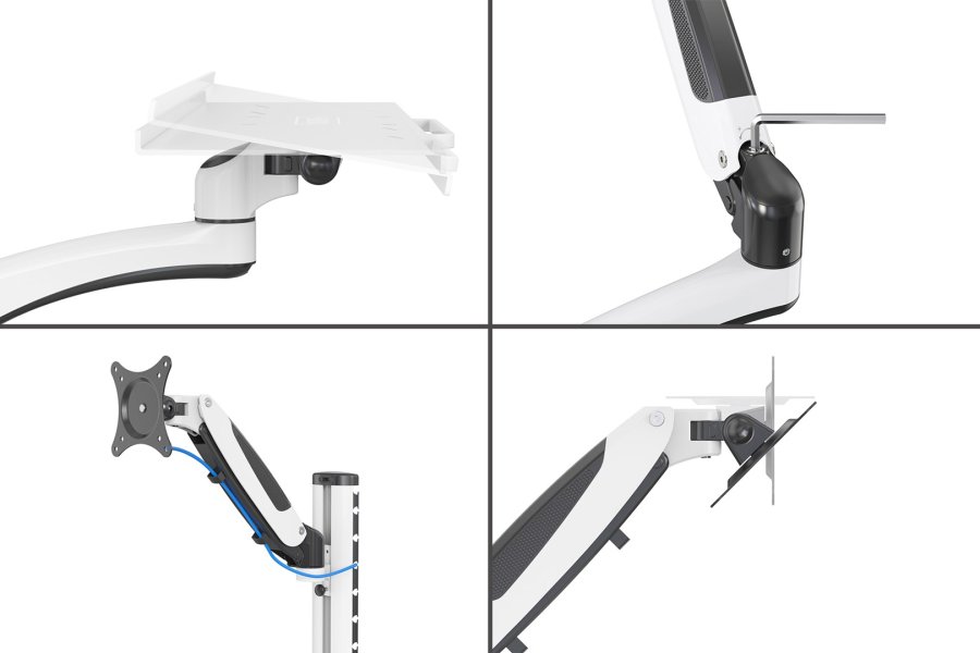 Digitus DA-90451 All-in-one PC/arbejdsstation montering & stativ 8 kg Sort, Hvid 81,3 cm (32