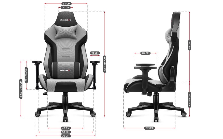 Gaming-stol - Huzaro Force 7.6 Grey #3